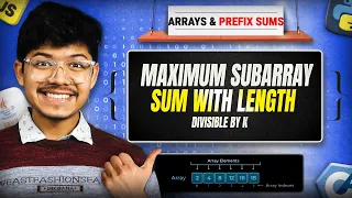 3381 Maximum Subarray Sum With Length Divisible by K Prefix Sums Arrays Handling Mod Length