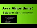 Java Algorithms for Beginners Selection Sort