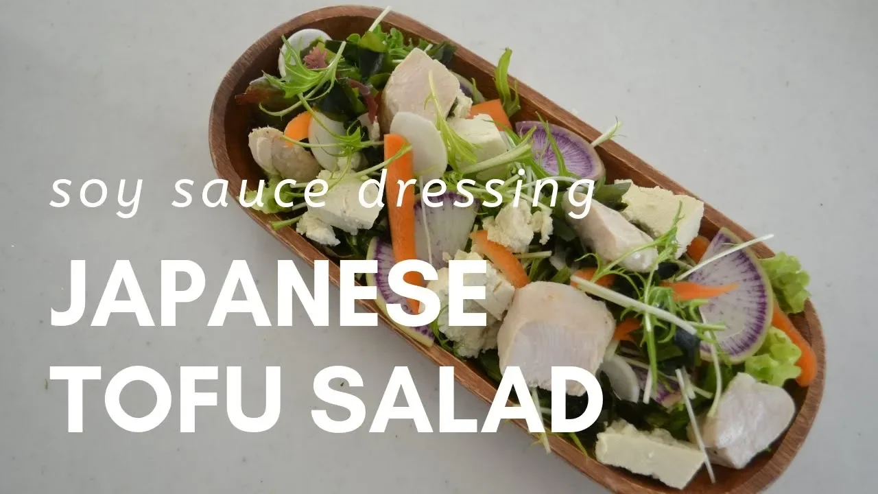 How to make Japanese Tofu Salad w/soy sauce dressingEP92)