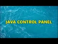 JAVA control panel