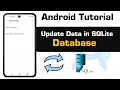 How to update data in SQLite database using android studio