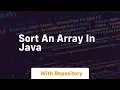 sort an array in java