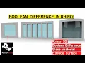 Easy Rhino Tutorial Workability of Boolean Difference in Rhino