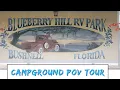 Blueberry Hill RV Park Bushnell Florida Sun Outdoors Resort Campground RV Resort POV Tour