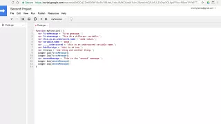 Variable Names Introduction to Programming with Google Sheets 07-D
