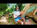 Perfectly Calm Solo Camping In My LUXURY AirTENT River Nature Sounds ASMR