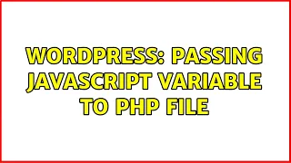 Wordpress Passing javascript variable to php file