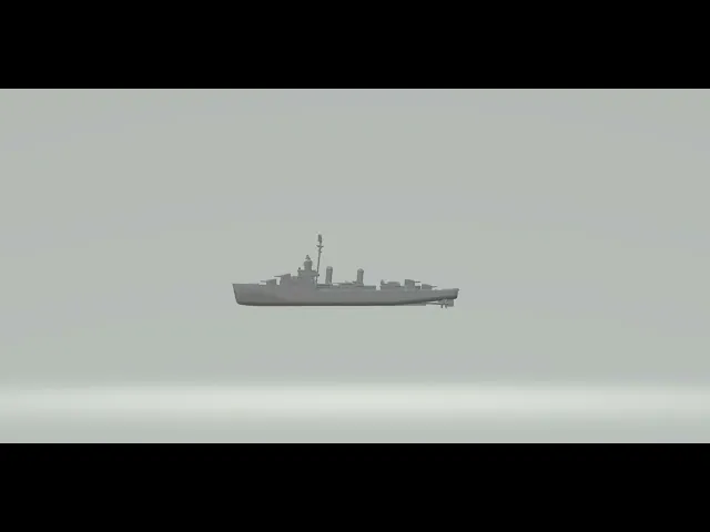 1/700 Scale USS Lansdowne DD-486 Gleaves Class Destroyer.stl video thumbnail