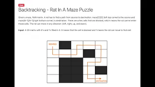 Rat in a Maze Puzzle Solving with Backtracking Algorithms Hard Level