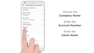 Effecting bill payments and donations