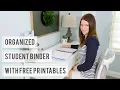 Organized Student Binder with Free Printables - Back-to-School