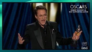 Robert Downey Jr Wins Best Supporting Actor for Oppenheimer 96th Oscars 2024