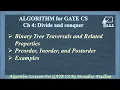 Ch 4 11 Binary Tree Traversals and Related Properties Algorithm GATE lectures by Monalisa Pradhan