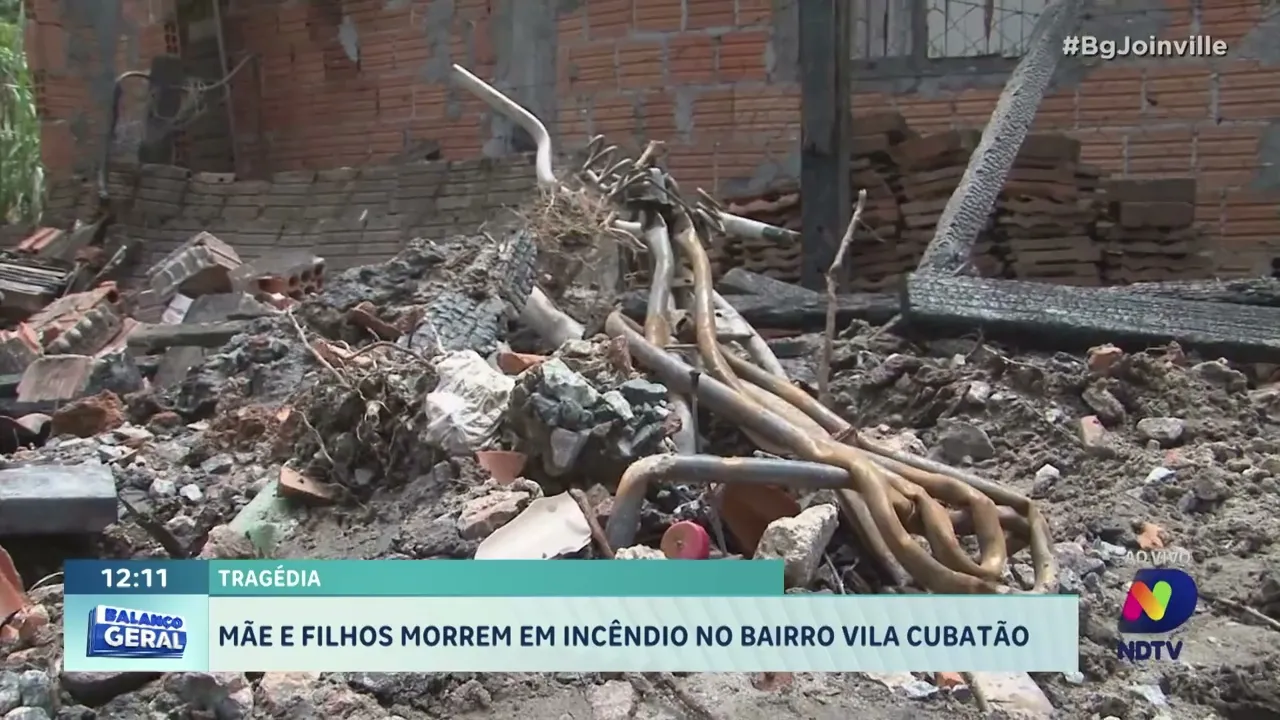 Tragédia: mãe e filhos morrem em incêndio no bairro Vila Cubatão