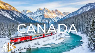 Winter In Canada 4K UHD Banff Lake Louise Winter Magic In Ultra HD With Relaxing Piano Music 