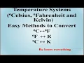 Temperature Systems Degree Celsius Degree Fahrenheit and Kelvin and easy conversion methods