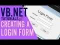 VB NET TUTORIALS How to create a Login Form