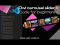 how to make Owl carousel slider using HTML CSS JAVASCRIPT in 2022 with vs code editor