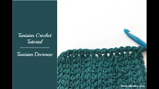 Tunisian Crochet Tutorial - How to make a Tunisian Decrease