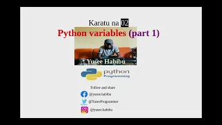 Karatu na 03 Python Variables PART 1