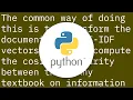 How to compute the similarity between two text documents