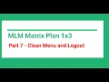 Part 7 - Clean Menu and Logout MLM Website using PHP and MySQL Matrix Plan 1X3