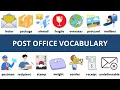 Post office vocabulary in English 30 common words Learn English easy in pictures