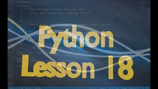 Python Lesson 18 For loops