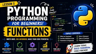 Python Programming for Beginners Lesson 5 Python Functions Explained with Examples