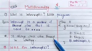 interrupt method in java multithreading Learn Coding