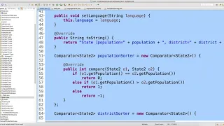 Comparator Using anonymous inner Class in Java -27