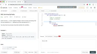 Leetcode - 905 Sort Array By Parity