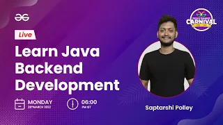 Learn Java Backend Development Geeks Summer Carnival GeeksforGeeks