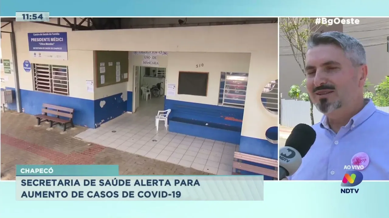 Secretaria de saúde de Chapecó alerta para aumento de casos de Covid-19