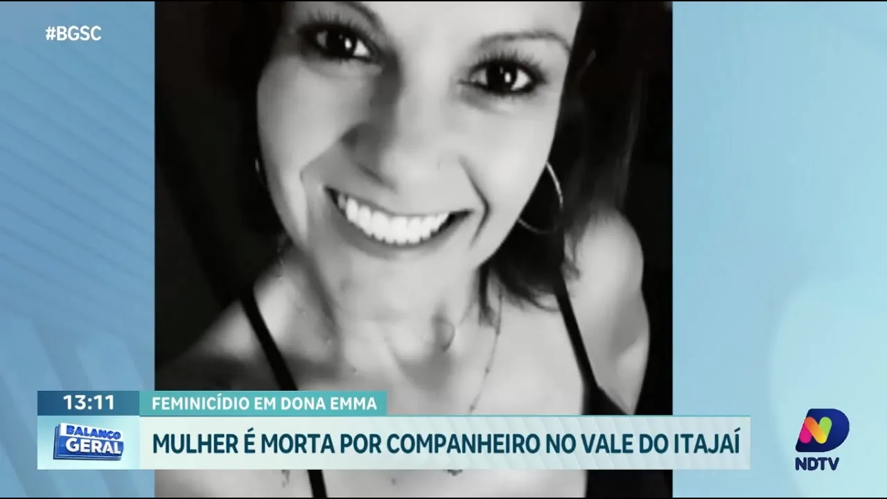 Mulher de 43 anos é vítima de feminicídio em Dona Emma, no Vale do Itajaí