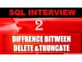 Difference Between Delete and Truncate