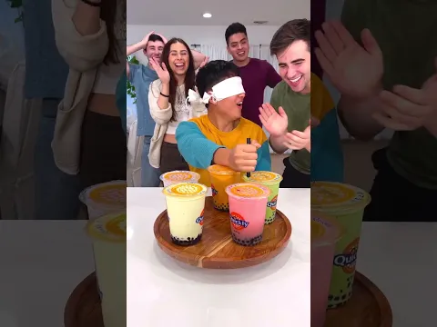 Blindfolded Boba Straw Challenge👀😂