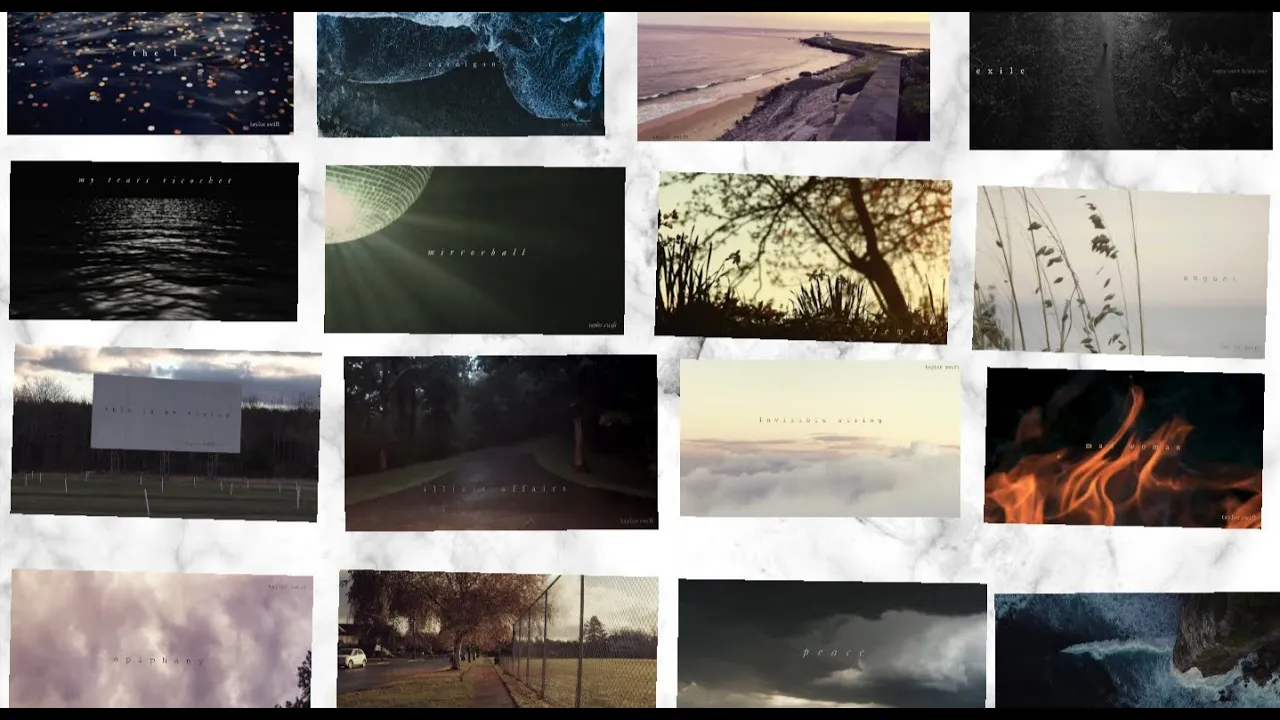 folklore but it's just the song titles