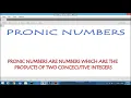 PROGRAM TO INPUT A NUMBER AND CHECK AND PRINT IF IT IS A PRONIC NUMBER OT NOT JAVA PROGRAMMING