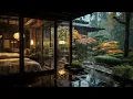 【NO ADS】 Cozy Rain Sound on Japanese Garden😴 | Rain sound for sleep, study and relax