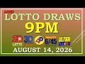 LOTTO RESULT 9PM DRAW AUGUST 14 2026 LottoResultTV15K