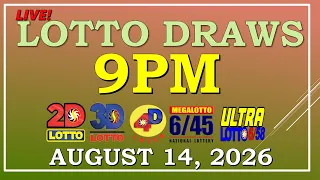 LOTTO RESULT 9PM DRAW AUGUST 14 2026 LottoResultTV15K