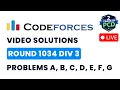 Codeforces Round 1034 Div 3 Solutions - A to G by Vibhaas TLE Eliminators