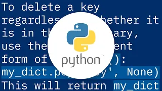 How can I remove a key from a Python dictionary