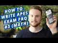 How to Write AP Environmental Science Exam FRQ Math