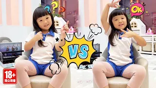 谁说广东人不会扭脖子，突然发现女儿竟然也会扭脖子，这过程还挺有趣的！！【小小露兮】