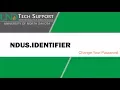 NDUS identifier Change Your Password