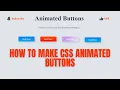CSS Animation Buttons CSS Hover Effects on Buttons Using HTML CSS coderhanzala