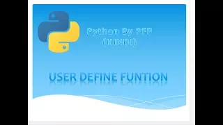 Python for beginners Hindi - Tutorial 12 User define Exception