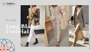 long blazer video sewing tutorial pattern download